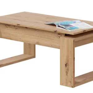 Tavolo da caffe elevabile rovere nodi cm.105x55x45h