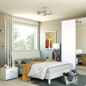 CAMERA DA LETTO NORA CON LETTO SENZA CONTENITORE OLMO / BIANCO