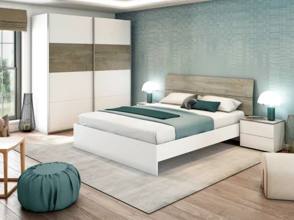 Stanza da letto Bianco Artik e Rovere Alaska