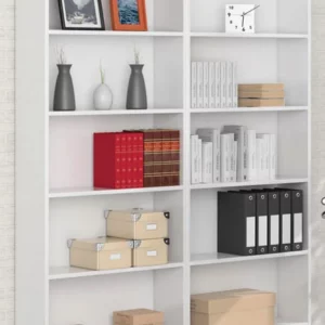 Libreria 5piani cm.80x28x201h bianco lucido