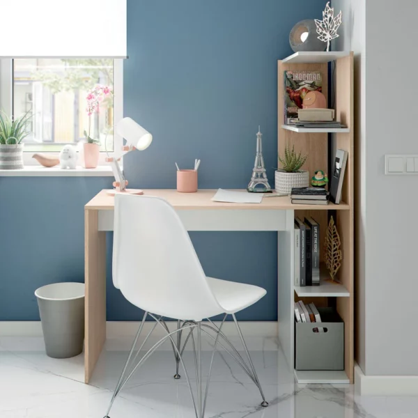 Scrivania libreria ws double canadian/bianco artik cm 110x52x136h