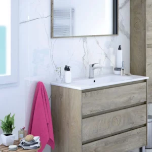 Mobile bagno Dakota 100x45x86h 3 cassetti rovere alaska