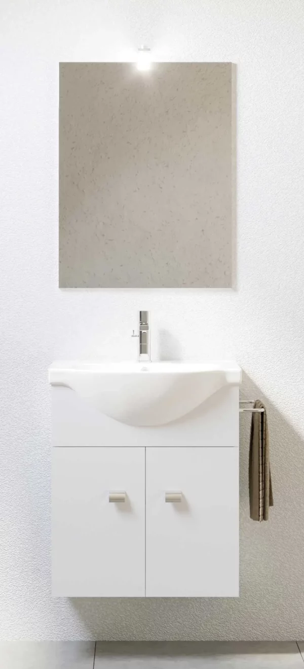 Mobile bagno Emma cm.57x43 rovere grigio - immagine 2