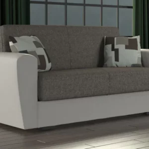 Divano letto 2 posti tessuto/ecopelle "MIAMI"