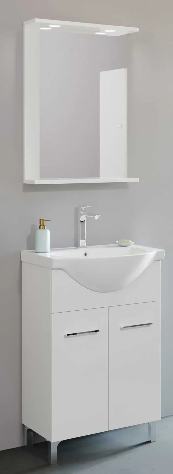 Mobile bagno venere cm.55x42x160H bianco lucido