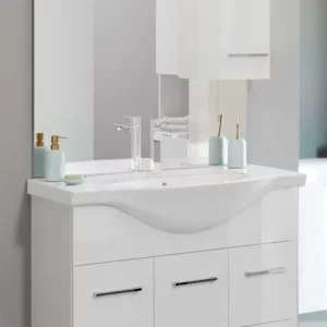 Mobile bagno venere cm.86x50x191H bianco lucido