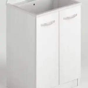 Lavatoio da 61 in kit bianco frassinato Laundry