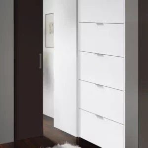 Cod.art. MK-007815BO SCARPIERA 5 ANTE Scarpiera 5 ante Colore: bianco Dimensioni (cm.): 70L x 17P x 180H