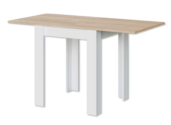 Tavolo apertura a libro 67x67/67x135-h79 rovere canadian/bianco artik - immagine 2