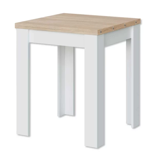 Tavolo apertura a libro 67x67/67x135-h79 rovere canadian/bianco artik - immagine 3