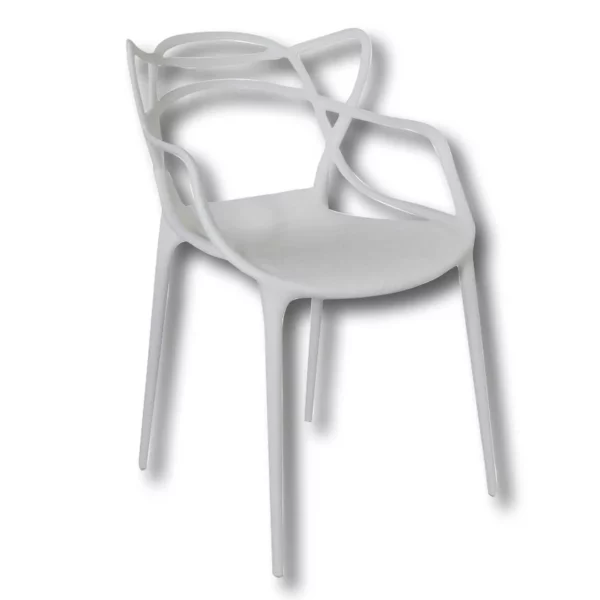 Sedia di arredamento con struttura monoblocco in polipropilene Dimensioni (cm.): 56x54x46/81h Colore: grigio