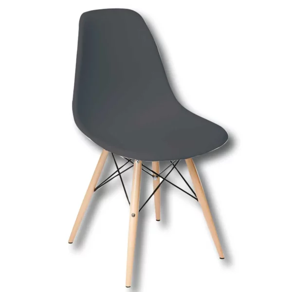 Cod.art. MK-KK-070 Struttura in faggio e seduta in polipropilene. Dimensioni (cm.): 44x40x46/82h Colore: bianco