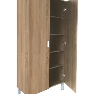 Cod.art. MK-STORAGE-RN MOBILE TUTTOPIANI STORAGE In kit di montaggio. Struttura: 2 ante con 4 piani + base Dimensioni (cm): 80x40x175h Colore: Rovere Nordico