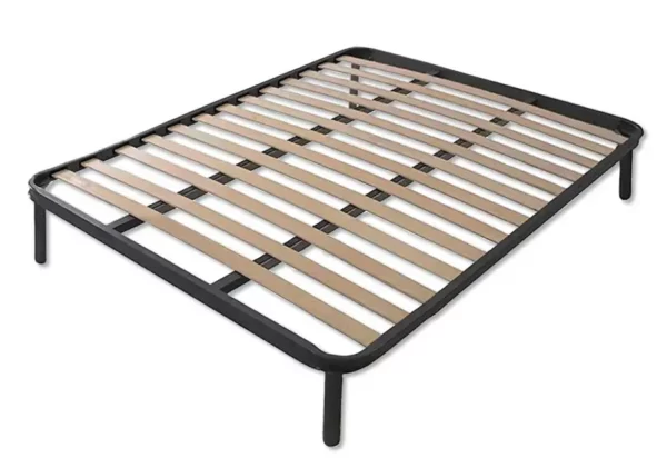 Cod.art. MK-RELAX-2P RETE PER LETTO A DOGHE 2 PIAZZE Telaio in acciaio, rete con 13 doghe in betulla. Dimensioni: cm: 160 x 190 2 Piazze